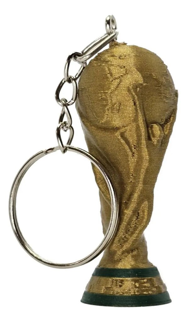 Llavero Souvenir Copa Del Mundo Fifa Mundial Color Oro 5cm