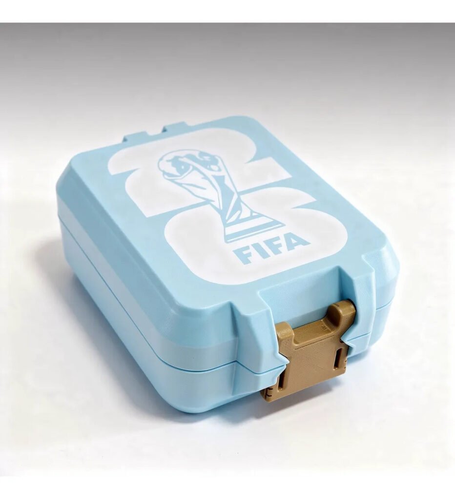 Caja Para Figuritas Mundial 2026 Organizador Estuche Cup 3d Copa Del Mundo 2026 Celeste Y Blanco