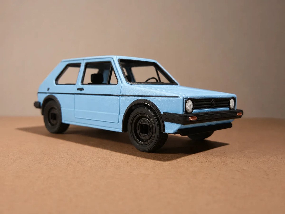 Auto Juguete Armable Souvenir Regalo Impresión 3d Golf Mk1