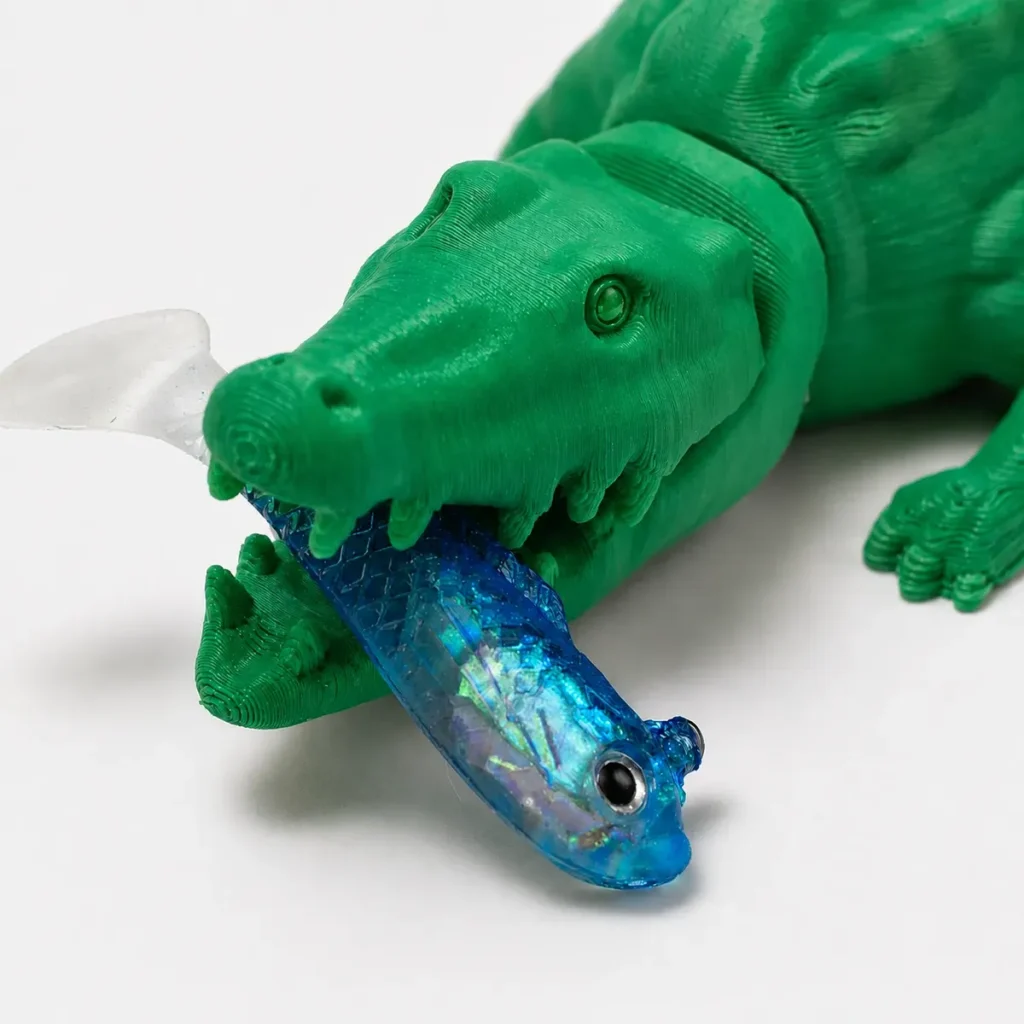 Cocodrilo Juguete Artículado Flexible Colección Verde