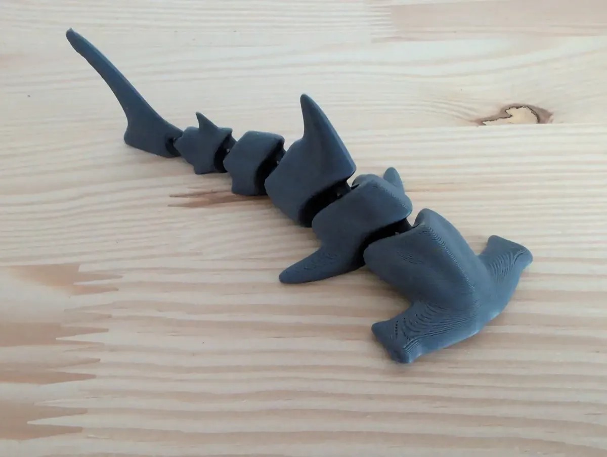 Juguete Tiburón Martillo Articulado Flexible 3d Decorativo - Imagen 4