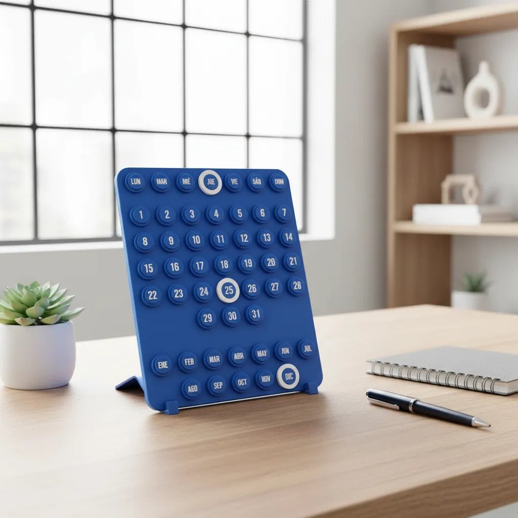 Calendario Perpetuo Aesthetic Impresion 3d Premium Con Base - Imagen 4