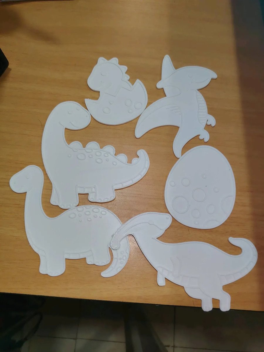Set Dinosaurios X9 Para Colorear Infantil Para Niños Lavable - Imagen 2