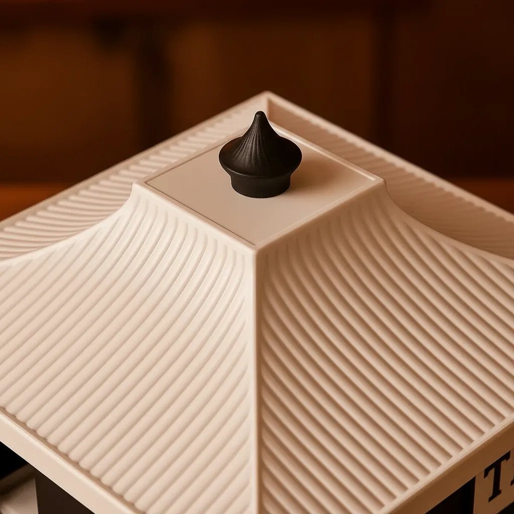 Dispensador De Té Japonés 4 Divisiones Base Giratoria Blanco Con Negro - Imagen 4