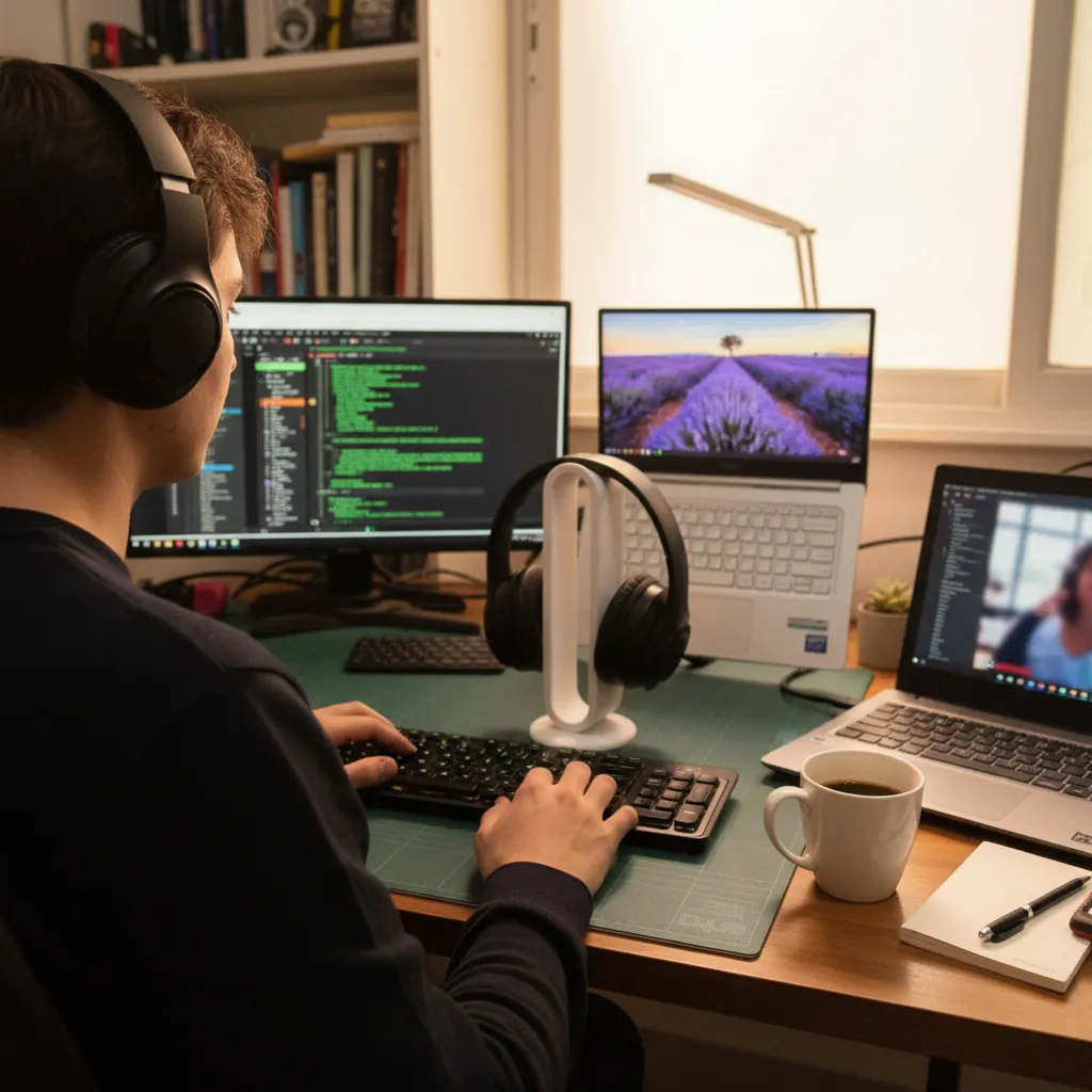 Soporte Auriculares Escritorio Minimalista Gamer Office - Imagen 5