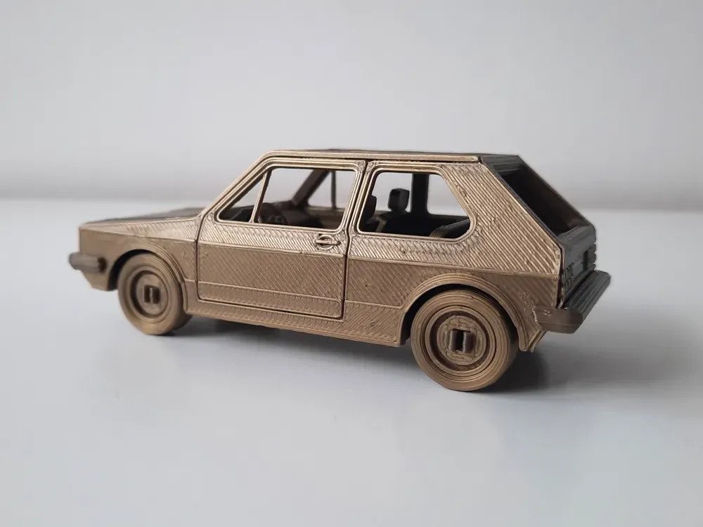 Auto Juguete Armable Souvenir Regalo Impresión 3d Golf Mk1 - Imagen 5