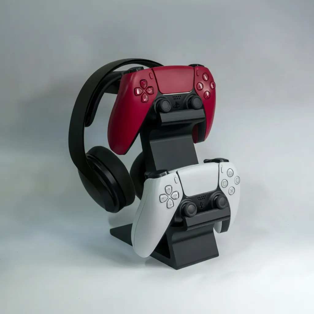 Soporte De 2 Joystick Y 1 Auricular Ps5 Ps4 Nintendo Xbox