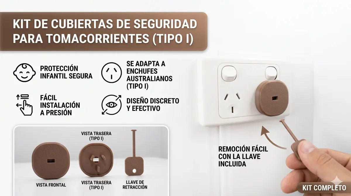 Tapa Seguridad Protector Enchufe Bebe Pack X 10 U - Imagen 2