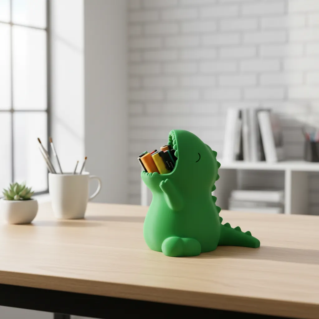 Organizador De Escritorio Multifuncion Portalapices T-rex - Imagen 2