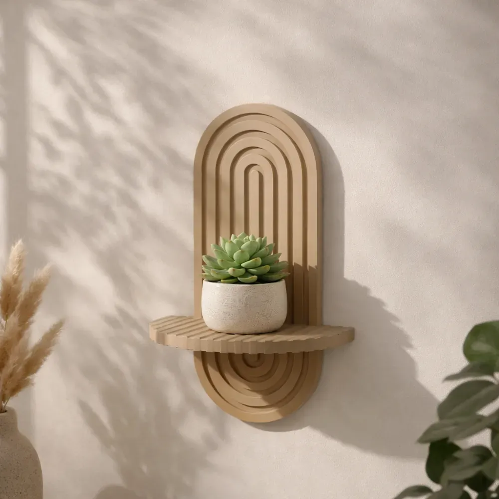 Estanteria Recibidor Pared Estante Minimalista Oval Moderno